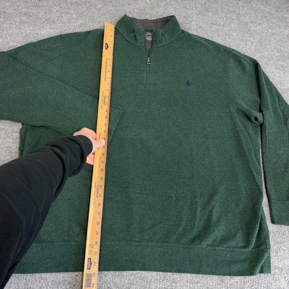 Polo Ralph‎ Lauren Sweater *LOT OF 2* Men 3XLT Green Blue Luxury Jersey 1/4 Zip
